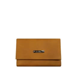 Billetera de Mujer Cafe claro 100% cuero genuino Natural TALLA UNICA