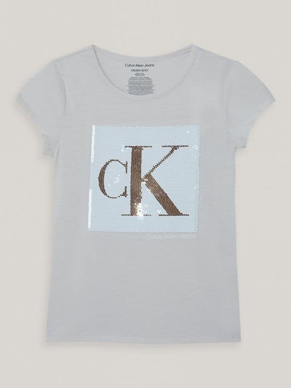 Polera Nina Monogram Sequin Blanco Blanco L