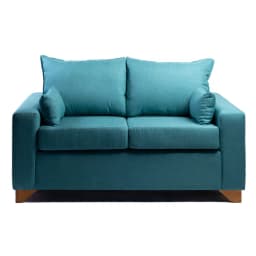 SOFA TURQUESA LINO DOS CUERPOS