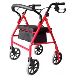 Andador Adulto Ortopedico Burrito Plegable 4 Ruedas Frenos Asiento Y Bolso