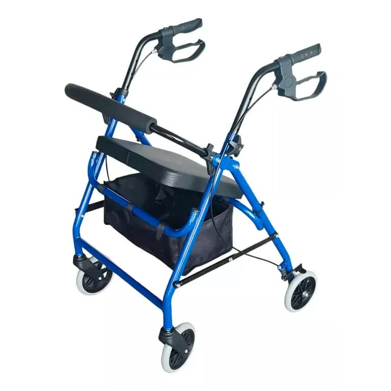 Andador Ortopedia Burrito Con Asiento Y Bolso 4 Ruedas 3004B-1