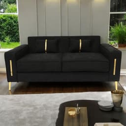 SOFA PARIS DOS CUERPOS NEGRO VELVET