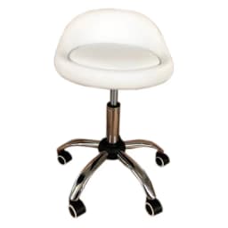Taburete Con Ruedas - Blanco Blanco