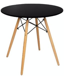 Mesa Replica Eames Redonda 80 Cm Negra, Mueble, Diseno