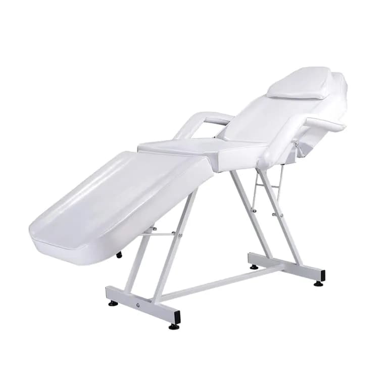 Camilla Reclinable Para Masajes Depilacion y Tatuajes Blanca
