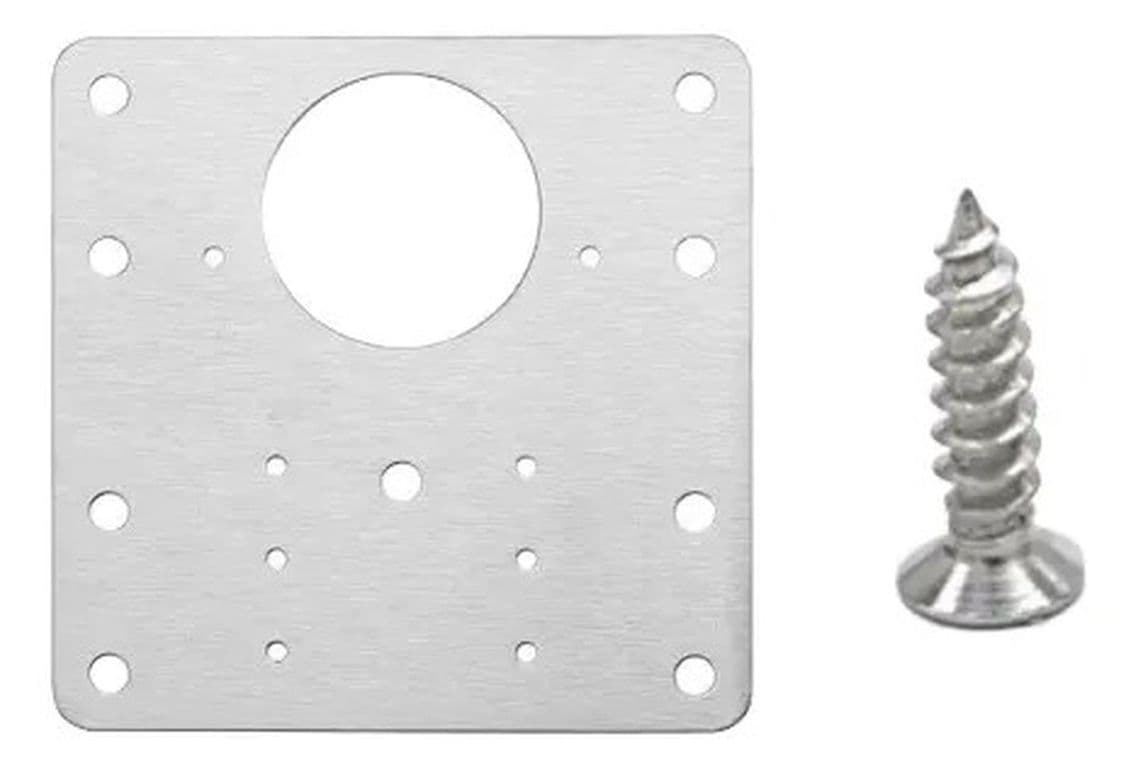Pack 2 Placas Reparacion Bisagra Mueble Tornillo Puerta 90mm