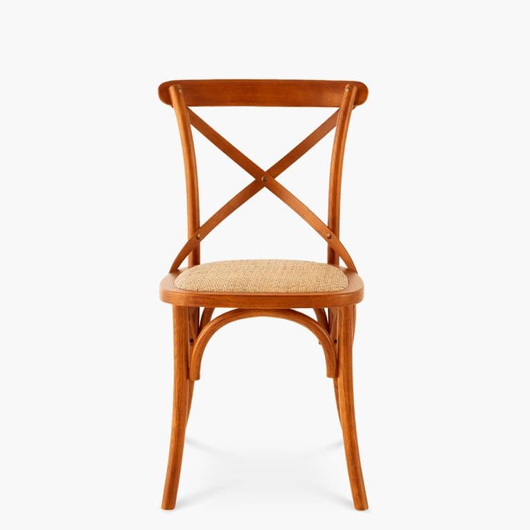 Silla Madera Tradition Rattan Nogal Form Castano