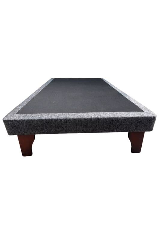 Base Europea Premium 1P Espuma Patas Rosen 90x190 Gris Oscuro