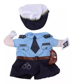 Disfraz De Policia Para Mascotas Perros Gatos Talla L
