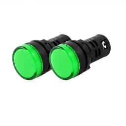 Luz Piloto Led Verde 22mm 220v Pack 2 Unidades
