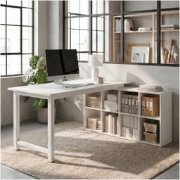 Escritorio Forma L Oficina Con Cajonera Intercambiable 140cm