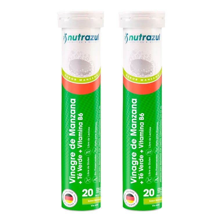 Vinagre de Manzana 1000 mg + Te Verde + Vitamina B6 - Pack 2 unidades