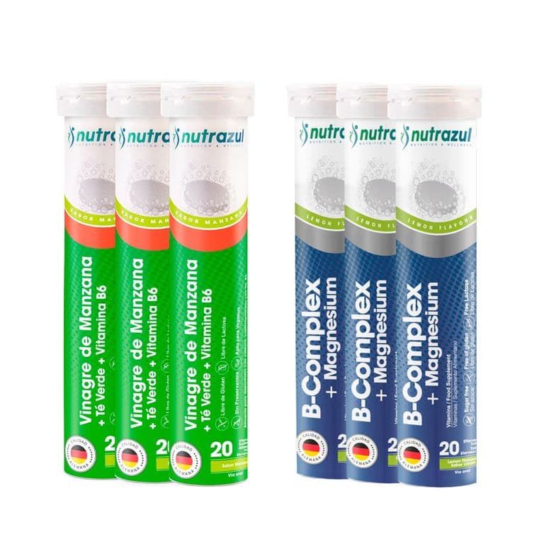 Vinagre de Manzana - Te Verde + B-Complex -Magnesio - Pack 6 unidades
