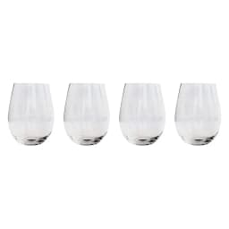 SET 4 VASOS REDONDOS VIDRIO