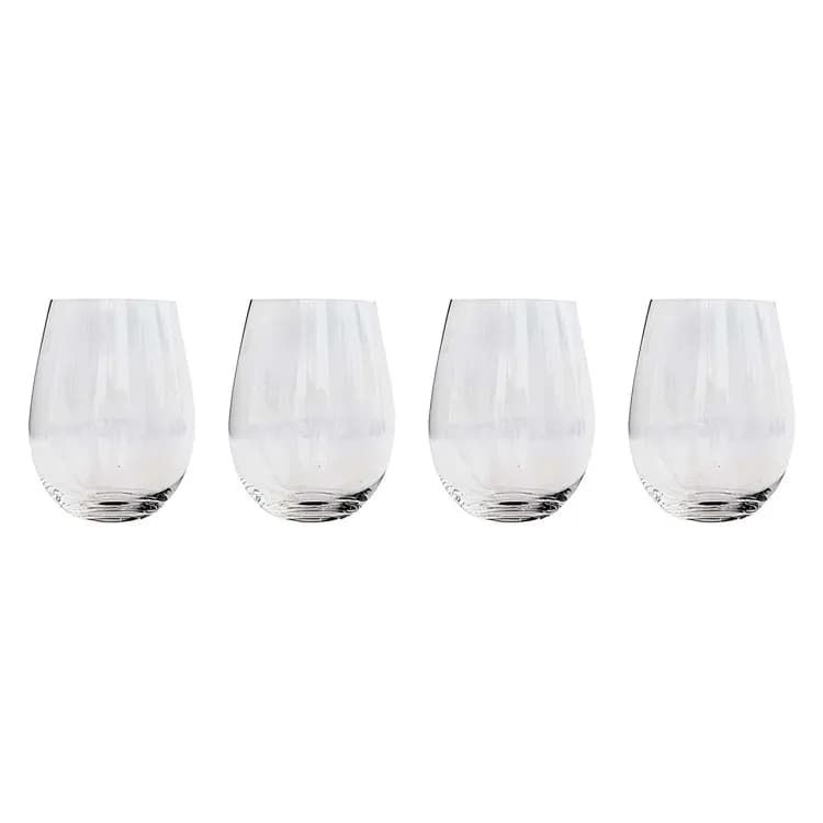 SET 4 VASOS REDONDOS VIDRIO