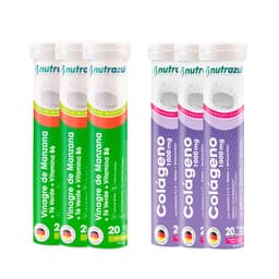 Vinagre de Manzana - Te Verde (3) + Colageno Marino (3)  - Pack 6 unidades