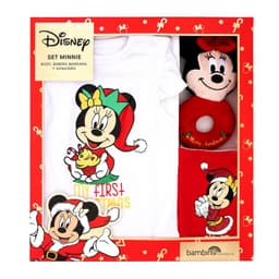 Set 3 Piezas Navidad Disney Rojo Nina Minnie 0 - 3 Meses Rojo 0-3 MESES