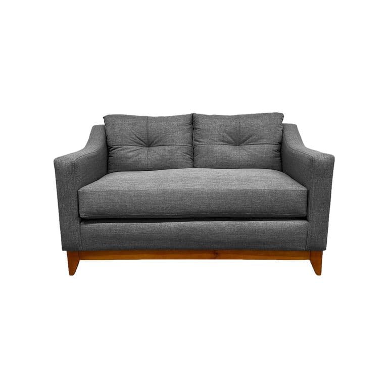 SOFA CARRERA CHENILLE GRIS 2 CUERPOS