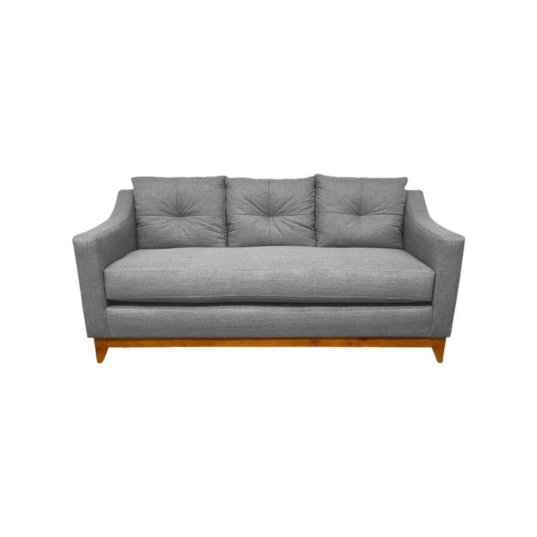SOFA CARRERA CHENILLE GRIS 3 CUERPOS