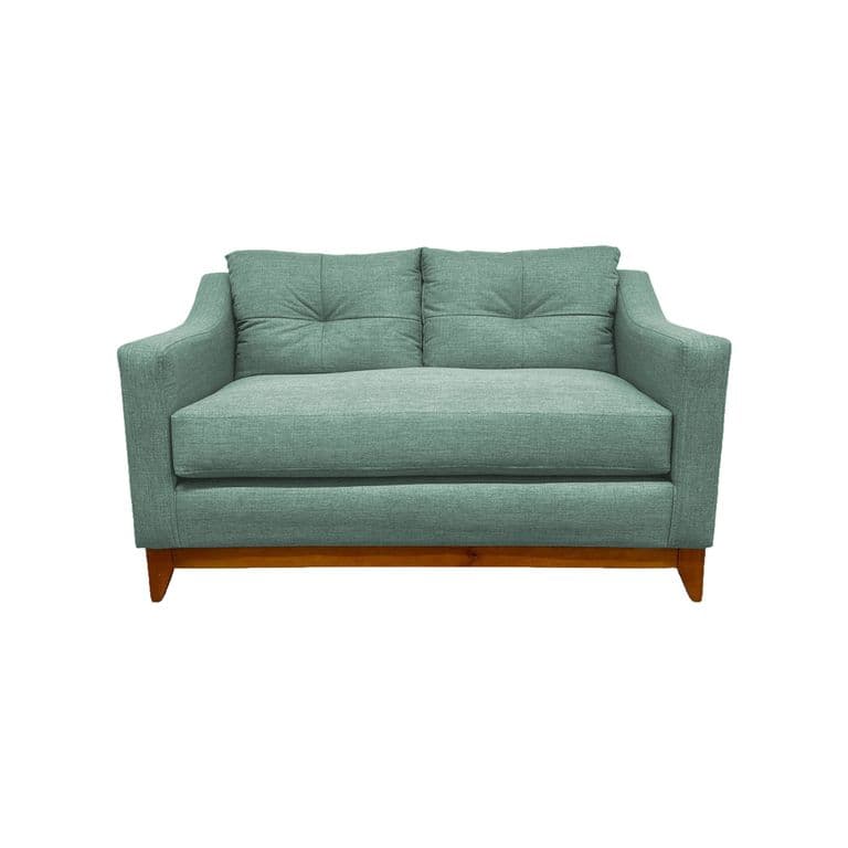 SOFA CARRERA CHENILLE VERDE MENTA 2 CUERPOS