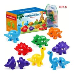 JUEGO DE ENCAJE DINOSAURIOS COLORES Y LETRAS