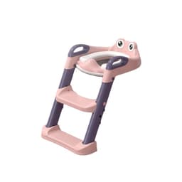 Asiento y Escalera Adaptador Plegable para Bano Ninos Rosa