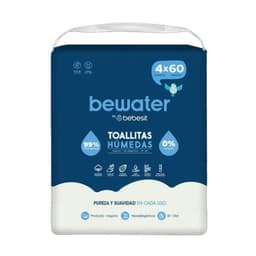 Toallas Humedas Bewater - Bolsa 4x60 Unidades RECIEN NACIDO