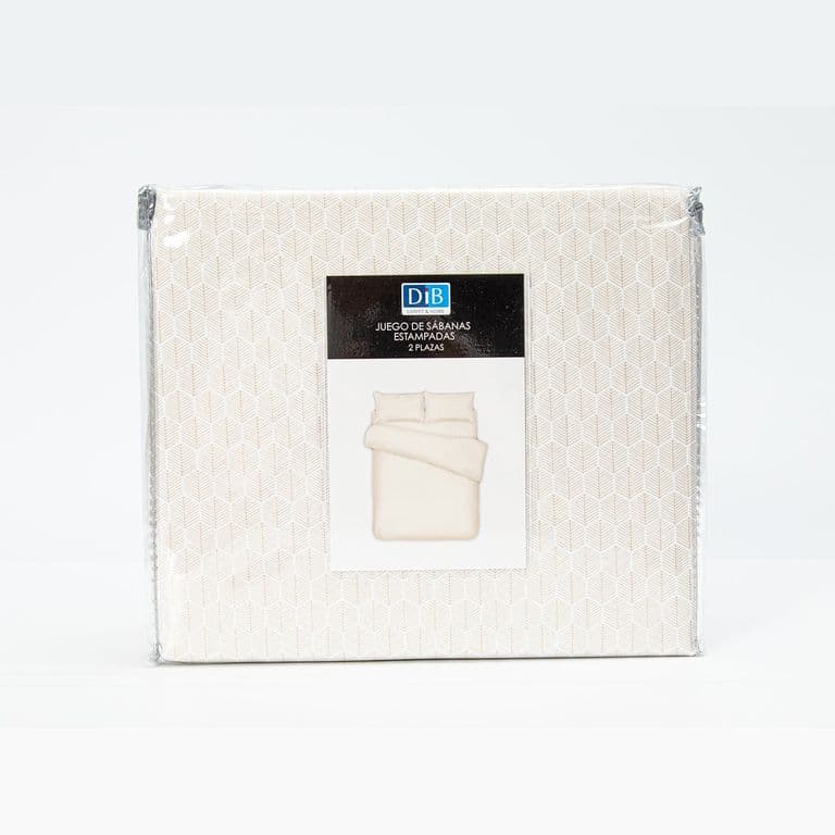 Sabanas Estampadas 2P Panal Beige Beige 2 PLAZAS