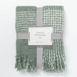 Manta Valencia 125X150 Verde Verde 1 PLAZA