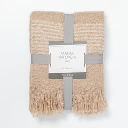 Manta Valencia 125X150 Beige Beige 1 PLAZA