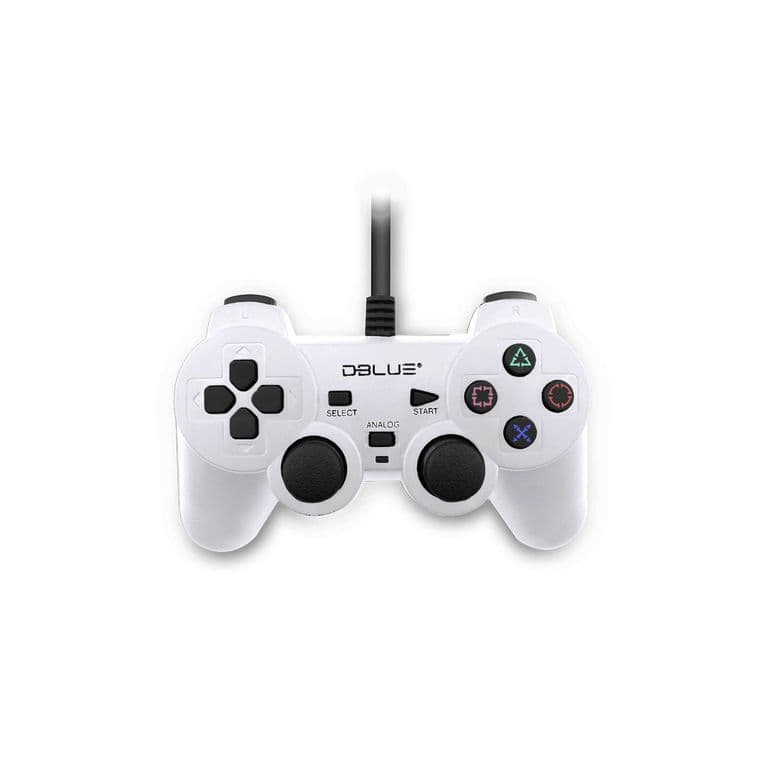 Joystick Usb Pc Con Vibracion Color Blanco - SC