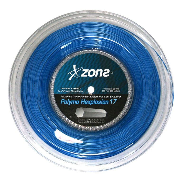 Rollo Cuerda Tenis Polymo Hexplosion 1.23 Azul Oscuro