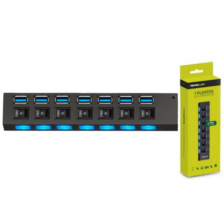Hub Usb 7 Puertos Con Interruptores Independientes - SC