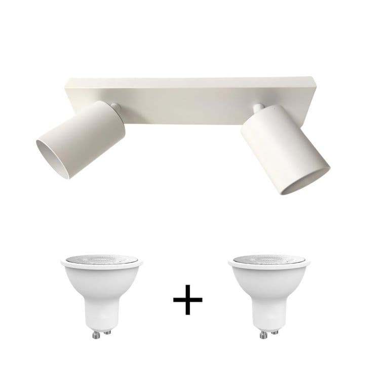 PACK BARRA RUNNER BLANCO 2 LUCES - Blanco