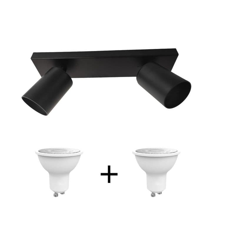 PACK BARRA RUNNER NEGRO 2 LUCES - Negro