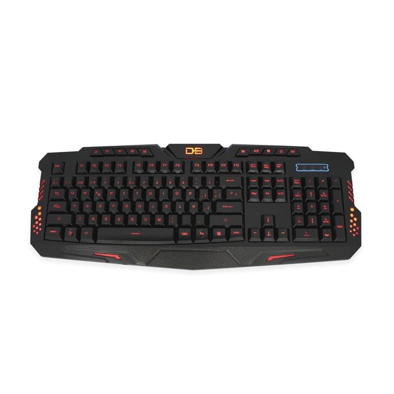 Teclado Gamer Pc Usb Iluminacion Rojoazulpurpura - SC