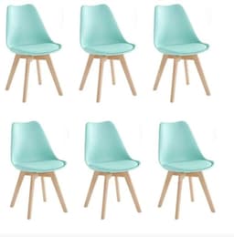 Pack 6 Sillas Tulip Menta