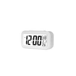 Reloj Despertador Pantalla Lcd Fecha Y Calendario Blanco - SC