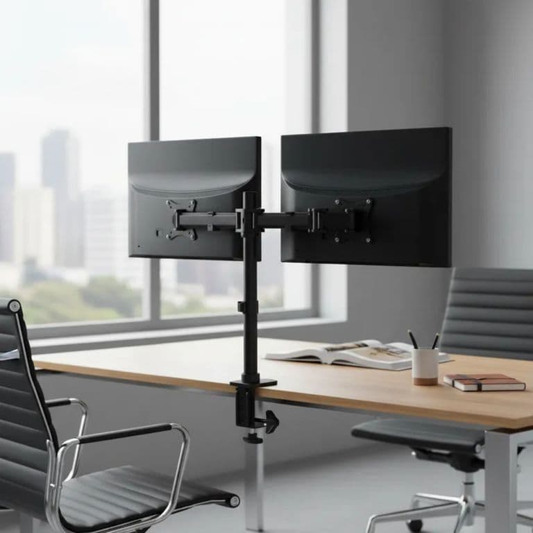 Soporte para 2 Monitores Articulado 13" a 27" 360 SBRM721
