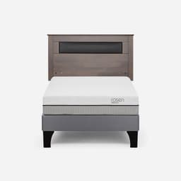 Cama Europea Pratta 1 Plaza Pata Madera + Respaldo Ferrara