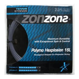 Set Cuerda Tenis Polymo Hexplosion 1.28 Plata