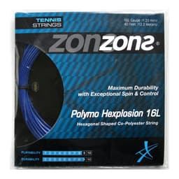 Set Cuerda Tenis Polymo Hexplosion 1.28 Azul Oscuro
