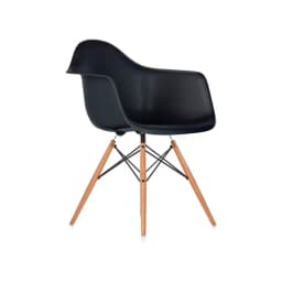 Silla Comedor Eames Hogar Butaca Estructura Negro Negro