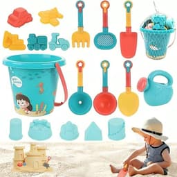 Juego de Playa Infantil 18 Piezas con Moldes y Herramientas
