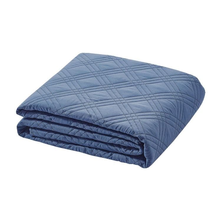 QUILT LISO AZUL 2 PLAZAS