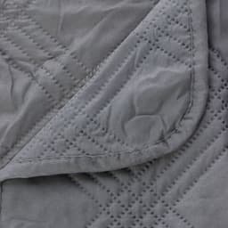 QUILT LISO GRIS 2 PLAZAS