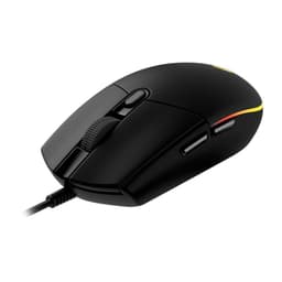 Mouse Gamer G203 Lightsync USB 2 metros Sensor Hero Negro