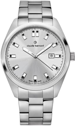 Reloj Classic Date 44mm Hombre Acero Plateado TALLA UNICA