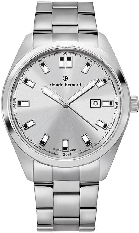 Reloj Classic Date 44mm Hombre Acero Plateado TALLA UNICA