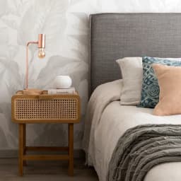 RESPALDO LAVABLE CON FUNDA FUELLE - KING - LINO TUCUMAN GRIS